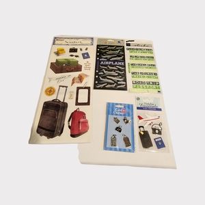 Travel‎ theme scrapbook stickers, new.